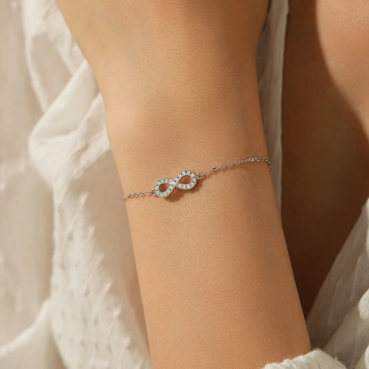 Infinity Love Moissanite Lab Bracelet