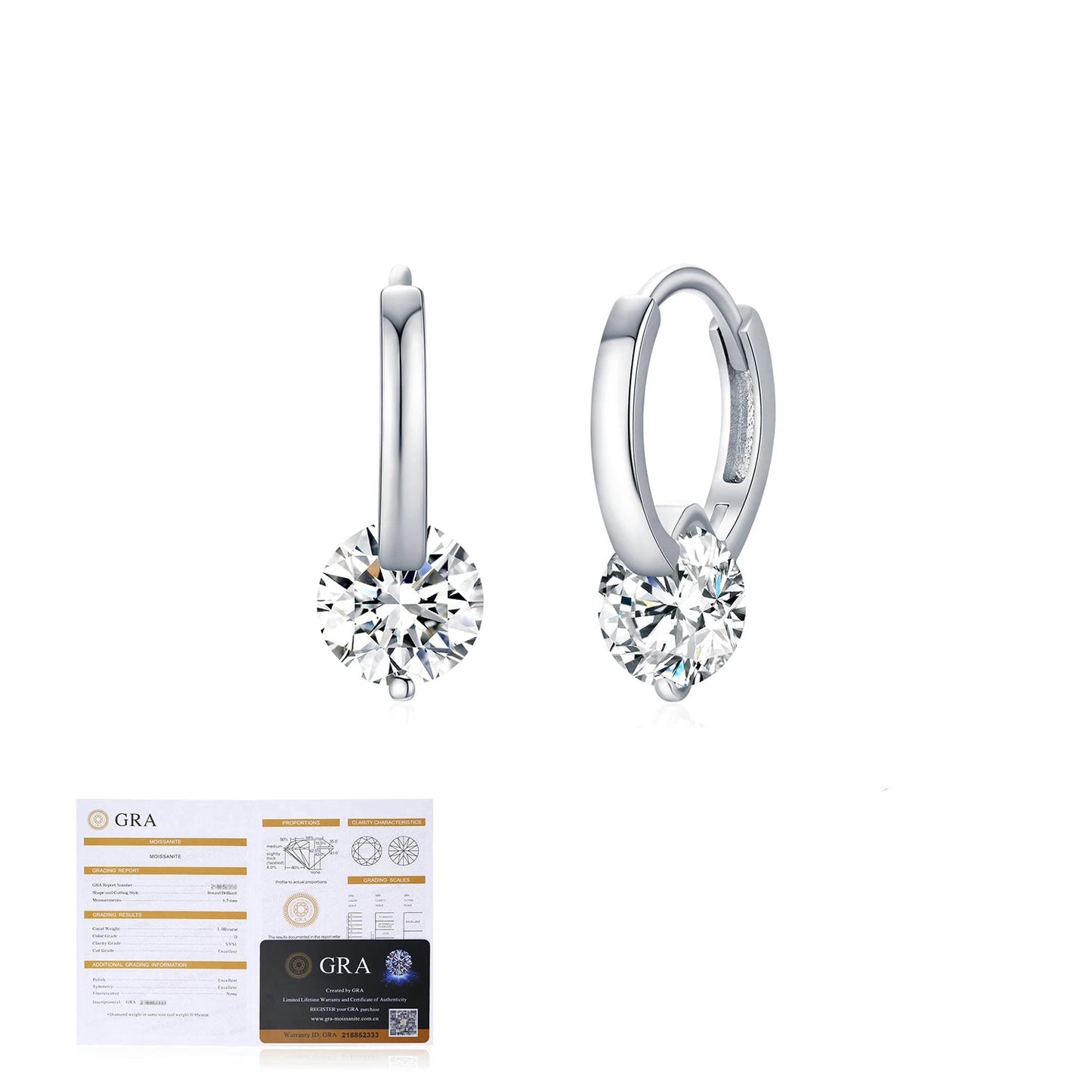 Mojo Moissanite Hoop Earrings