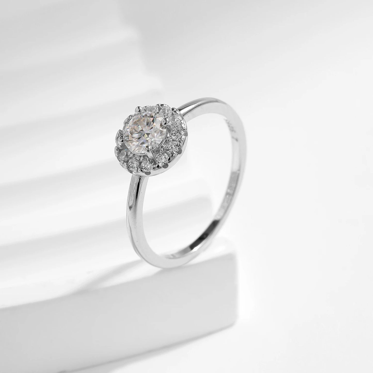 Affection Moissanite Ring (0.5CT D Color VVS1 )