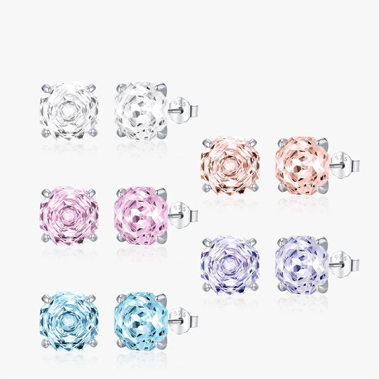 Rose Cut Stud Earrings
