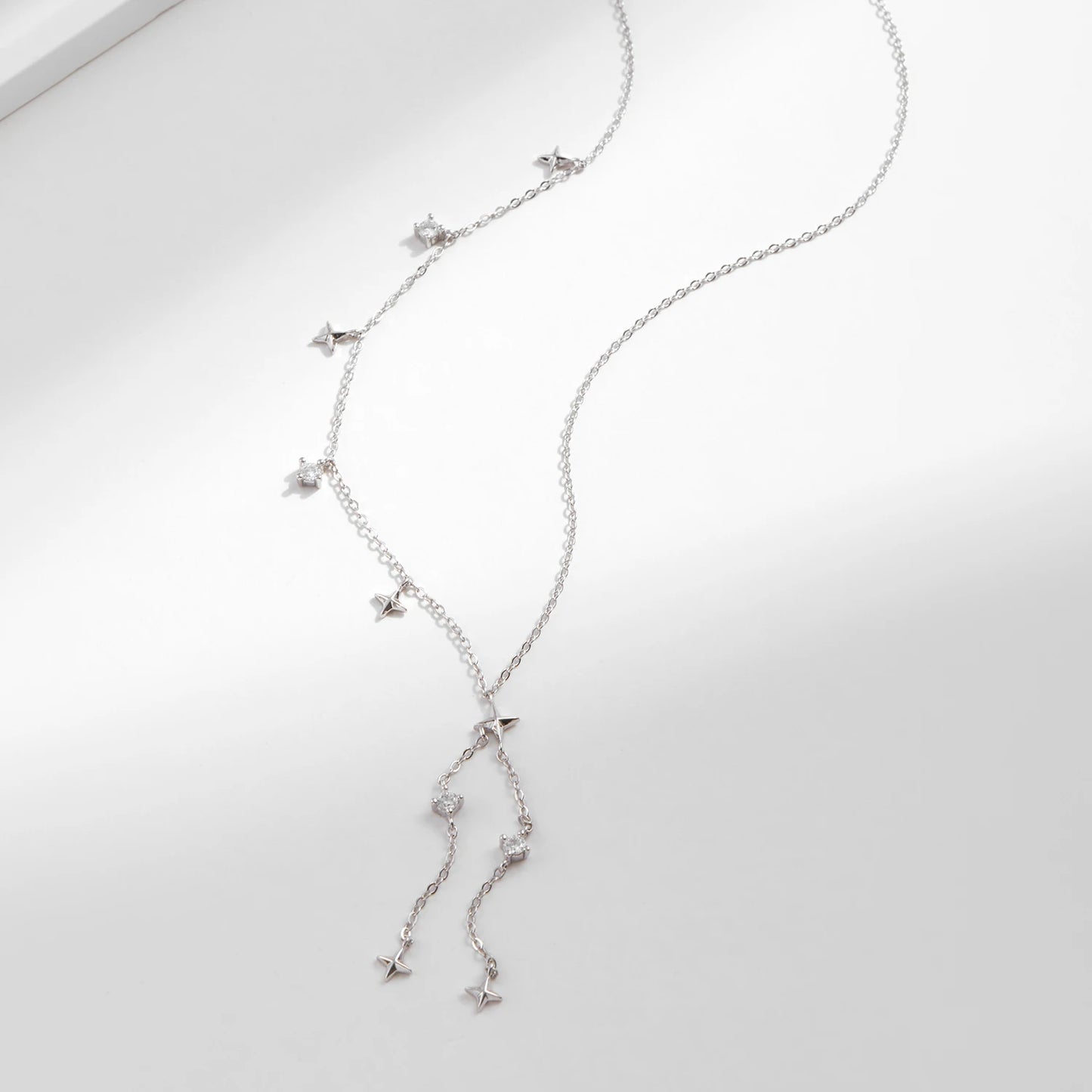 Delicate Twinkle Stars Y-Shaped Choker Necklace