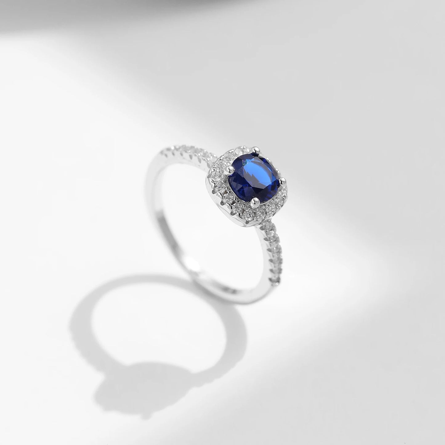 Artistic Sparkling Blue Ring