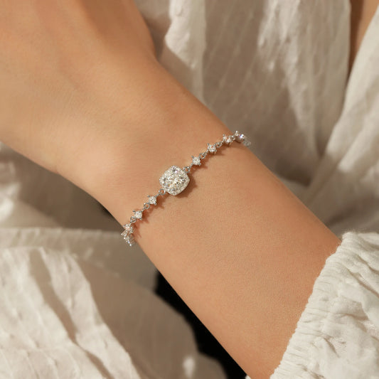 Luxury 0.8CT D Color Moissanite Bracelet