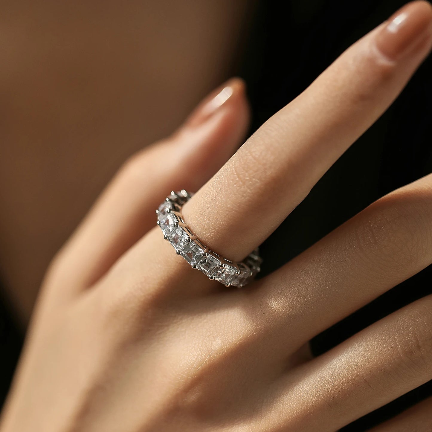 Luxury Emerald Cut Square Ring