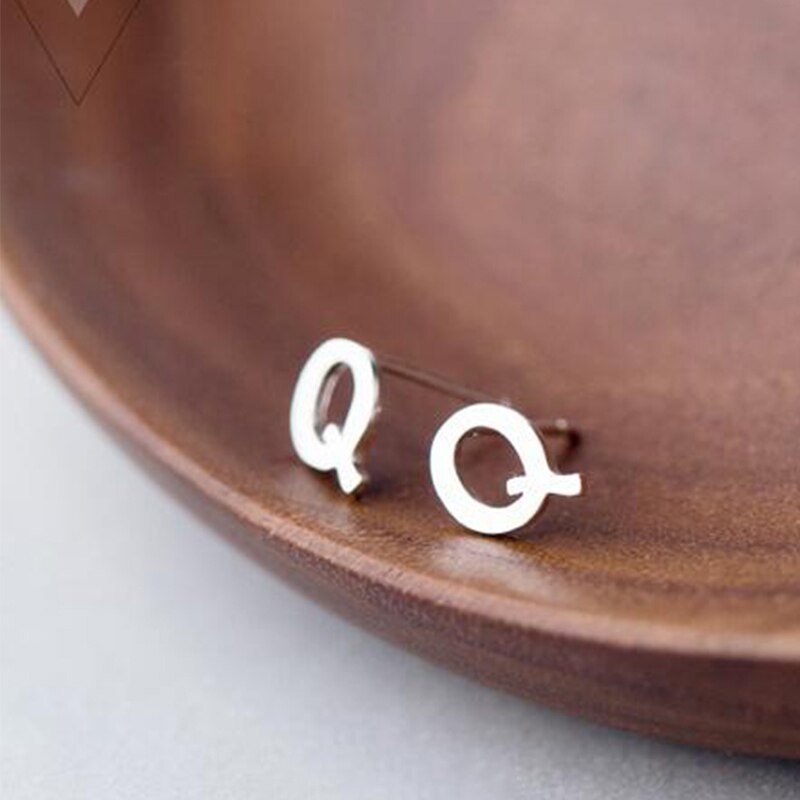 A-Z Letter Stud Earrings - RawaJewels
