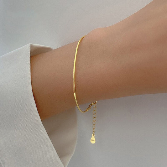 Classic Golden Chain Bracelet - RawaJewels