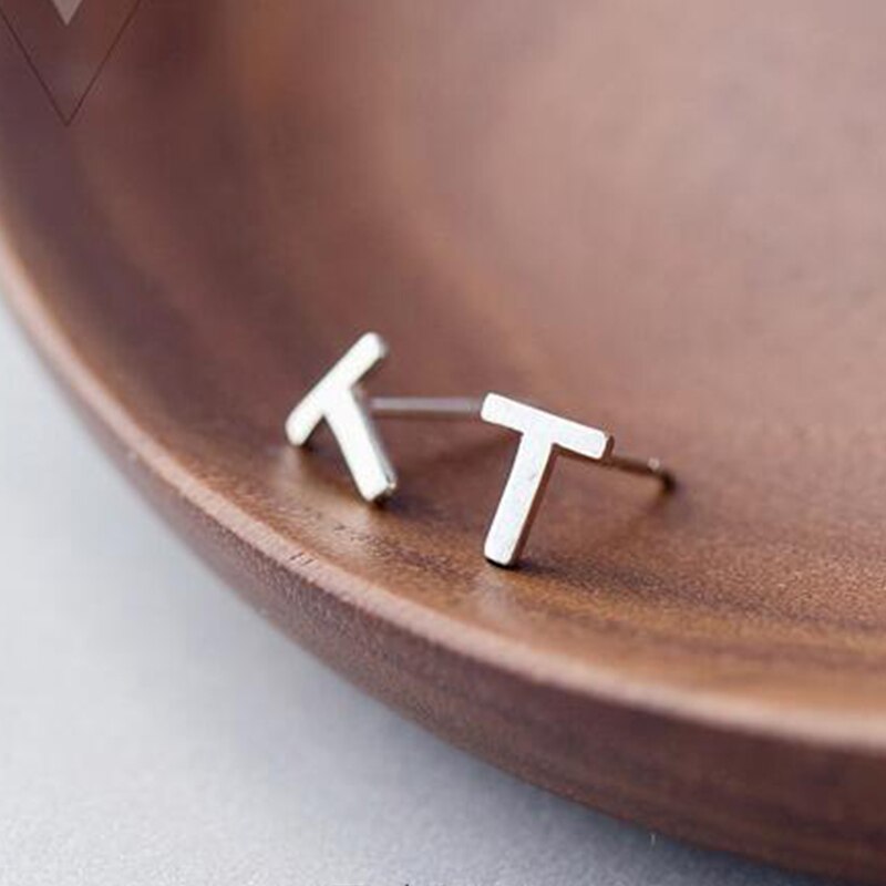 A-Z Letter Stud Earrings - RawaJewels
