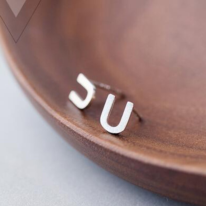 A-Z Letter Stud Earrings - RawaJewels