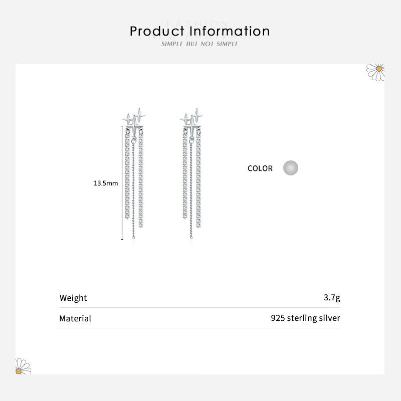Star Tassel Drop Earrings - RawaJewels