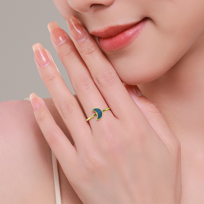 Blue Moon Gold Ring - RawaJewels