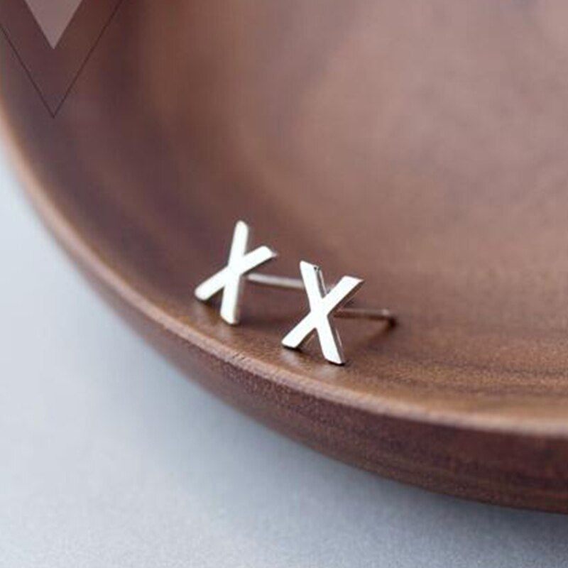 A-Z Letter Stud Earrings - RawaJewels