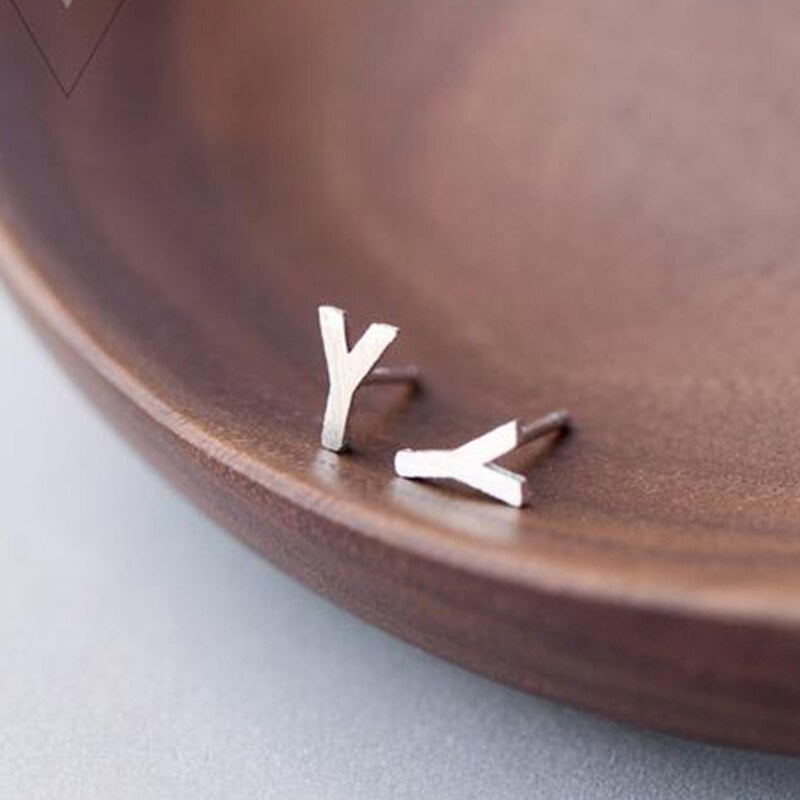 A-Z Letter Stud Earrings - RawaJewels