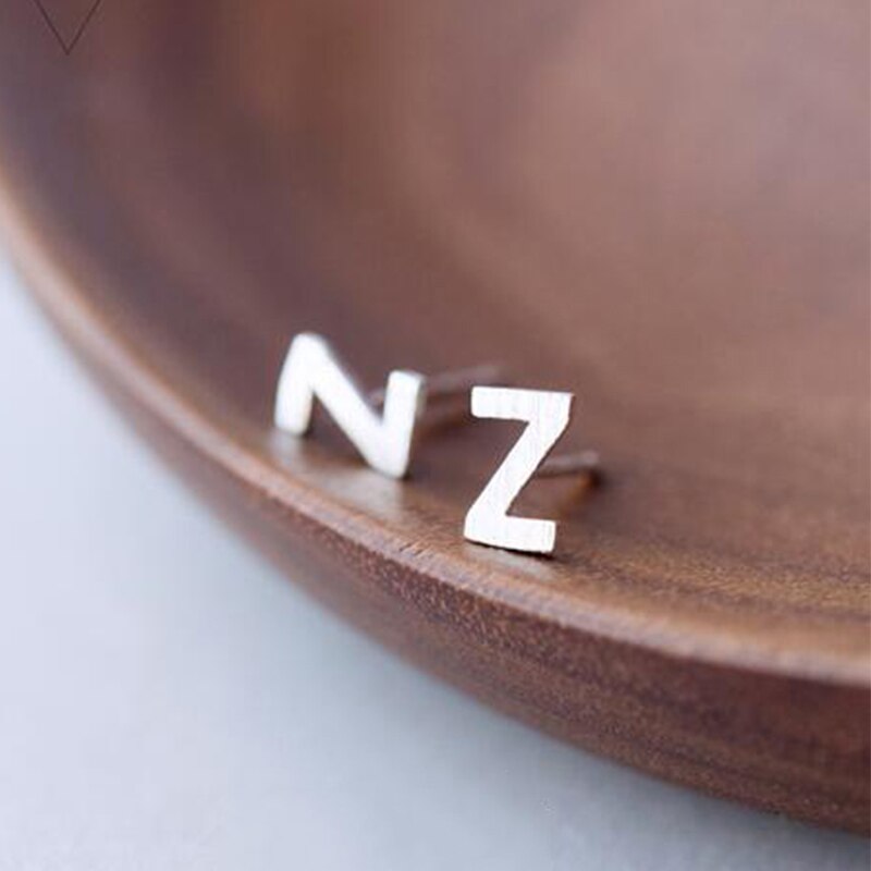 A-Z Letter Stud Earrings - RawaJewels