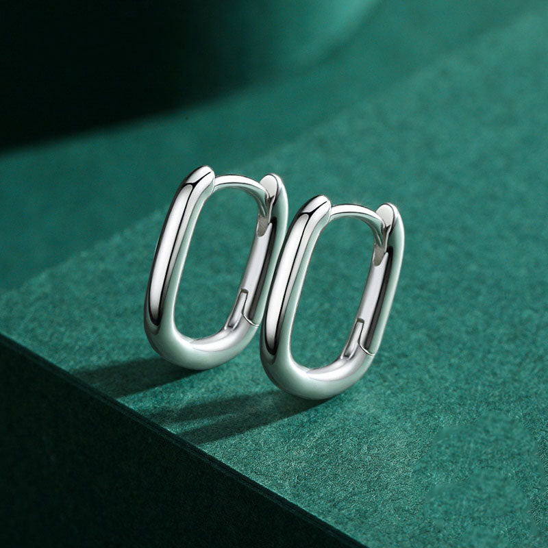 Oval Charm Hoop Earrings - RawaJewels