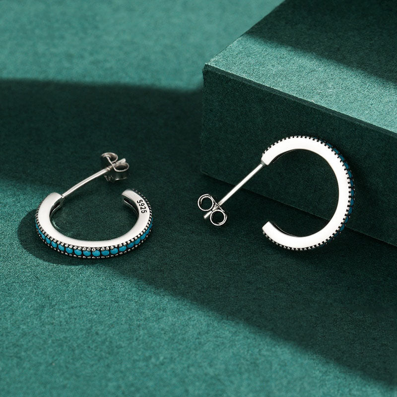 Exquisite Turquoise Stud Earrings - RawaJewels