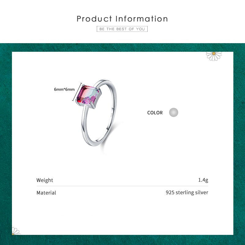 Square Candy Tourmaline Ring - RawaJewels