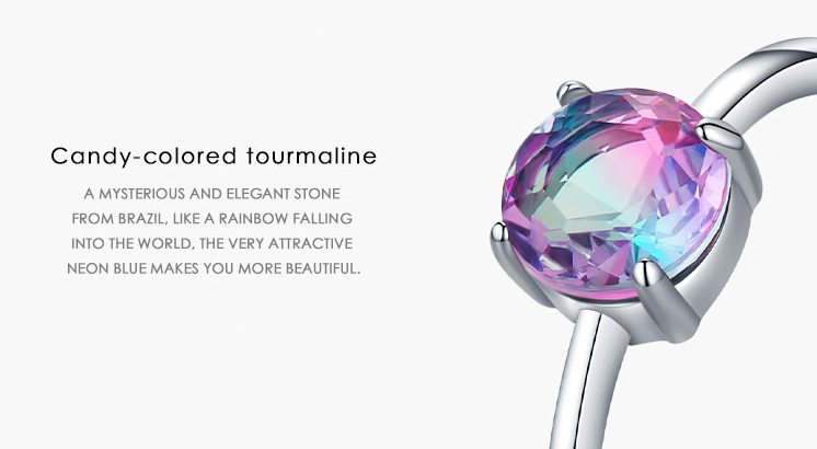 Round Candy Tourmaline Ring - RawaJewels