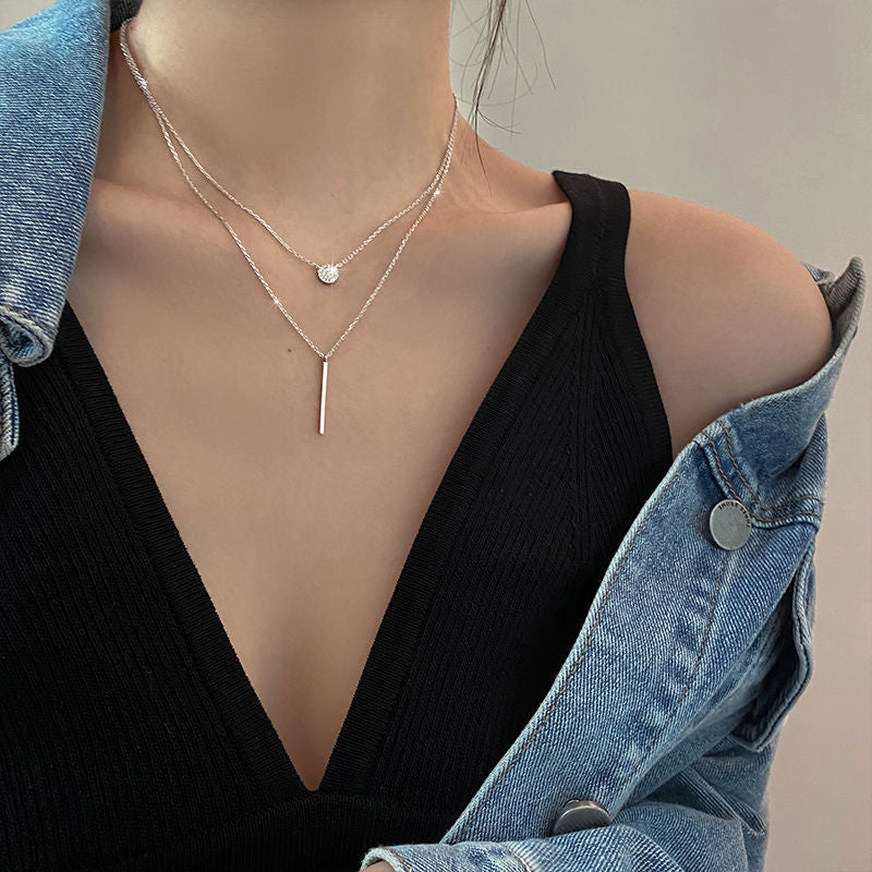 Circle Line Silver Necklace - RawaJewels