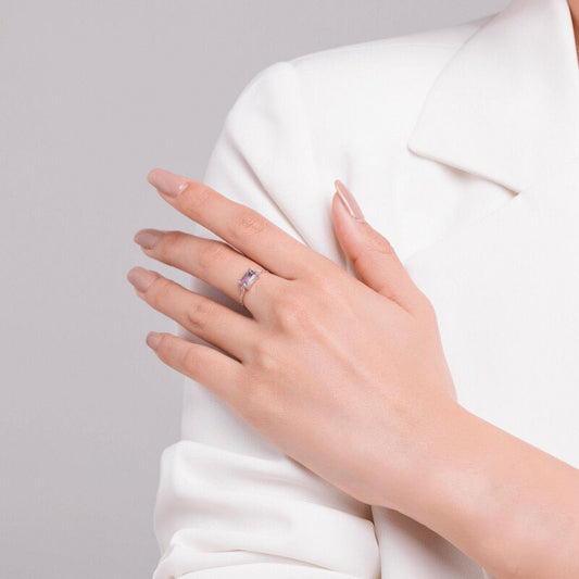 Rectangle Candy Tourmaline Adjustable Ring - RawaJewels