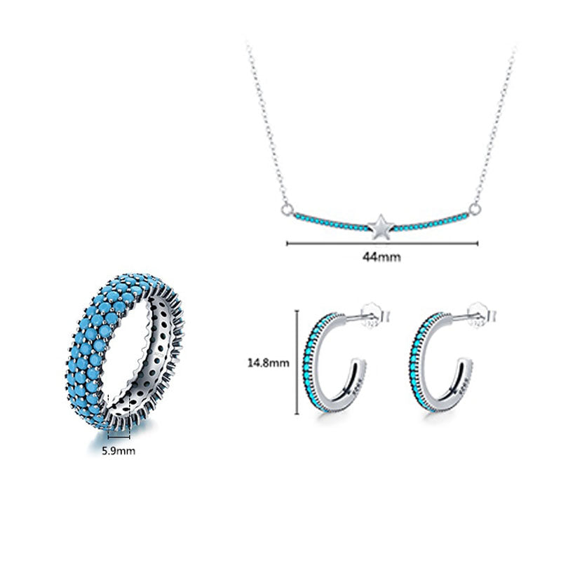 Bohemian Style Turquoise Jewelry Set - RawaJewels