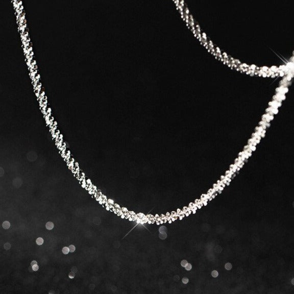 Shiny Silver Necklace - RawaJewels