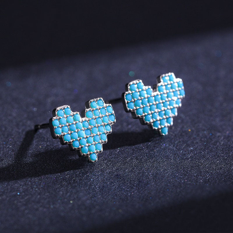 Heart Stud Earrings - RawaJewels