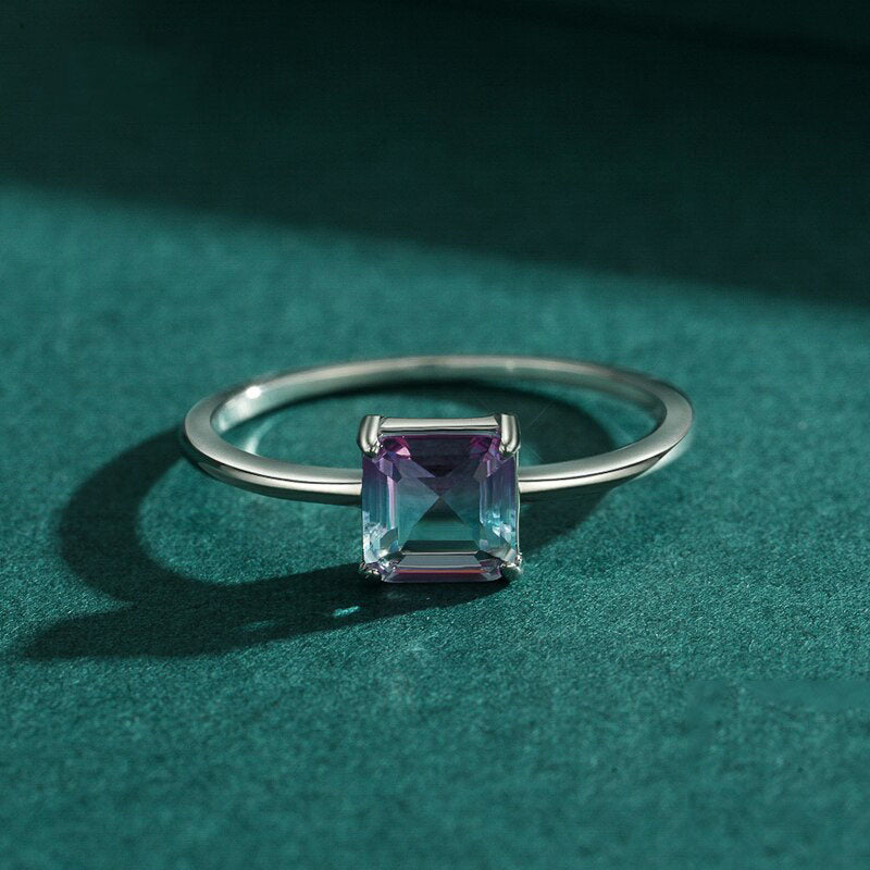 Square Candy Tourmaline Ring - RawaJewels