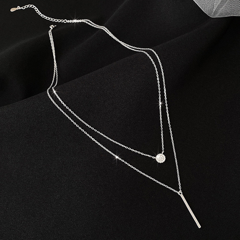 Circle Line Silver Necklace - RawaJewels