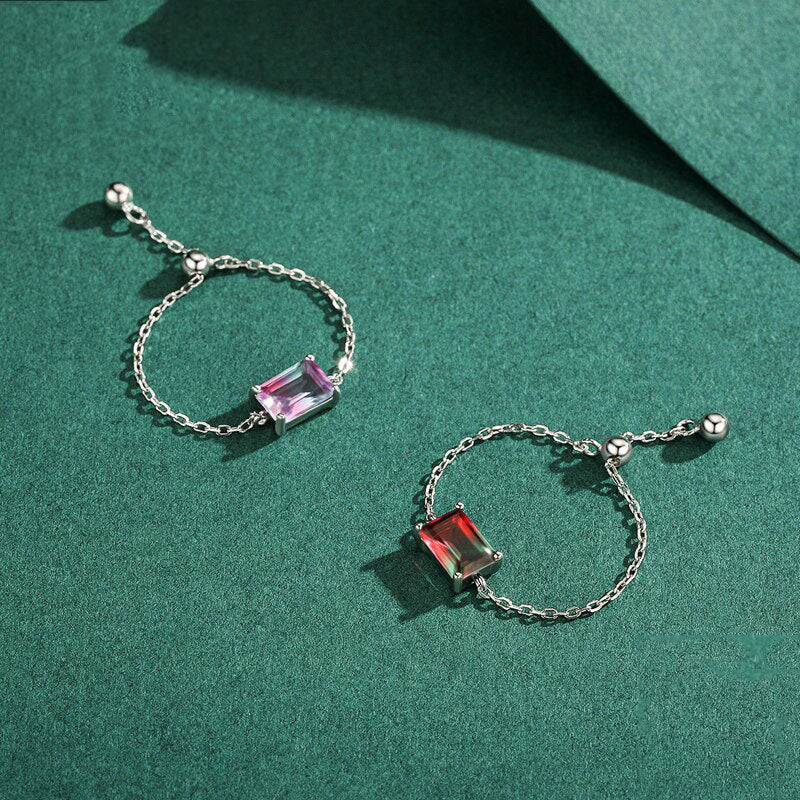 Tourmaline Adjustable Rings