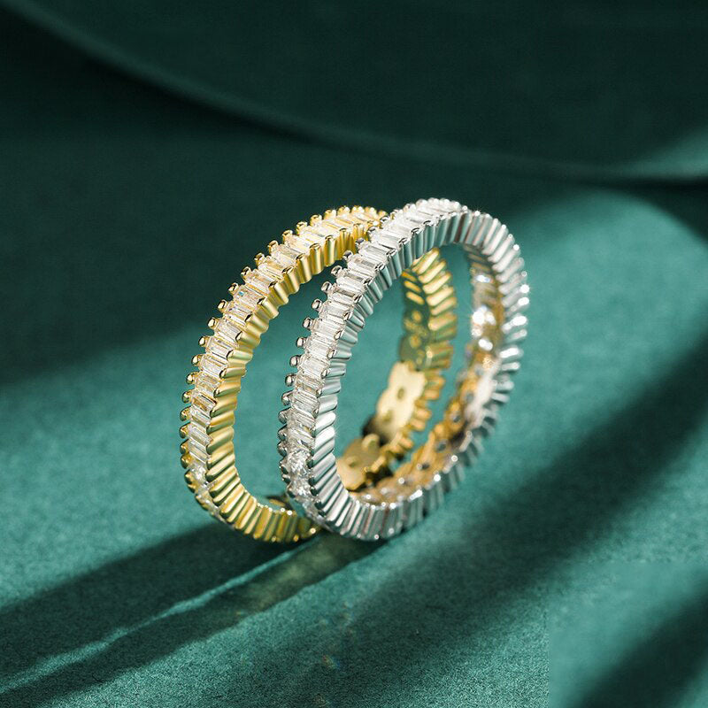Classic Sparkling Round Square Ring - RawaJewels