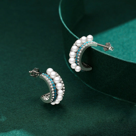 Royal Pearls Stud Earrings - RawaJewels