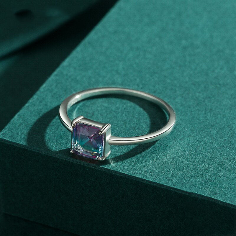 Square Candy Tourmaline Ring - RawaJewels
