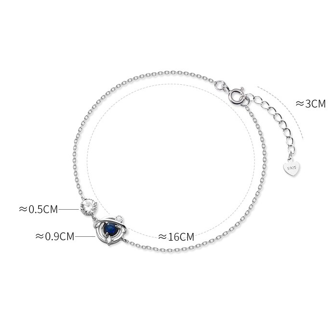 Blue Crystal Planet Bracelet - RawaJewels