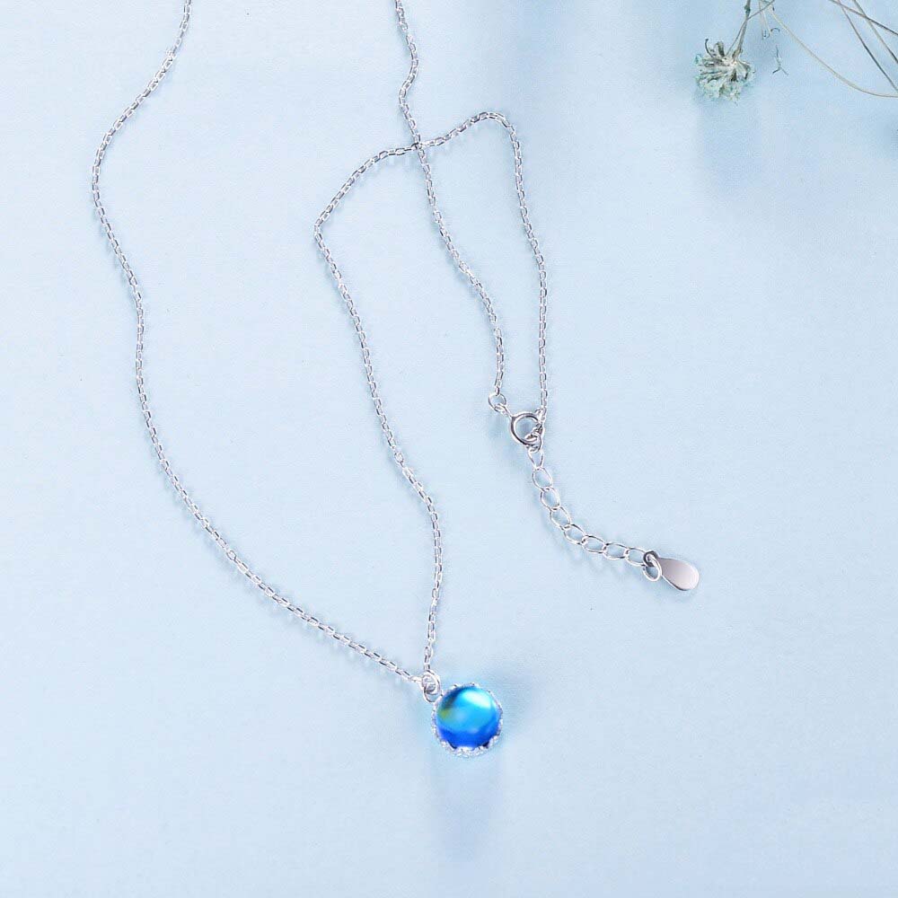 Crystal Blue Crown Necklace - RawaJewels