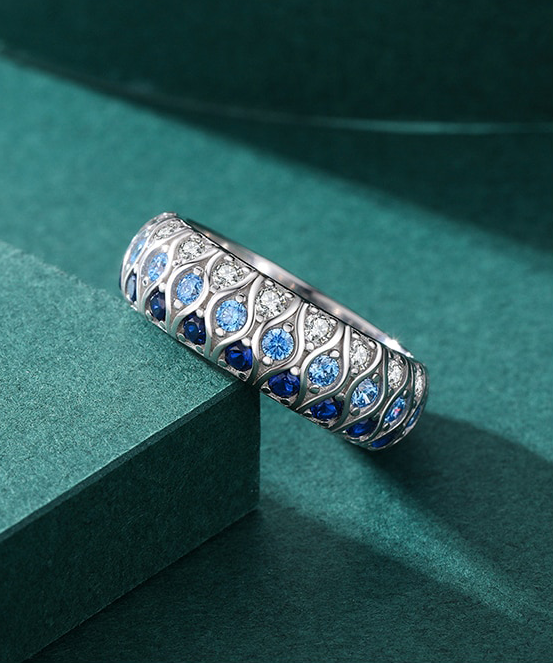 Gradient Blue Ring - RawaJewels