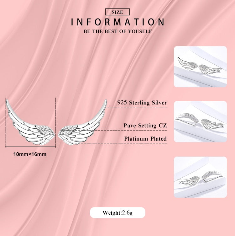 Silver Wings Earrings - RawaJewels