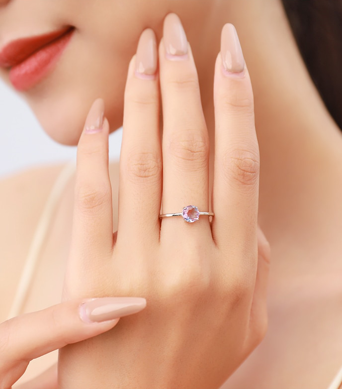 Round Candy Tourmaline Ring - RawaJewels