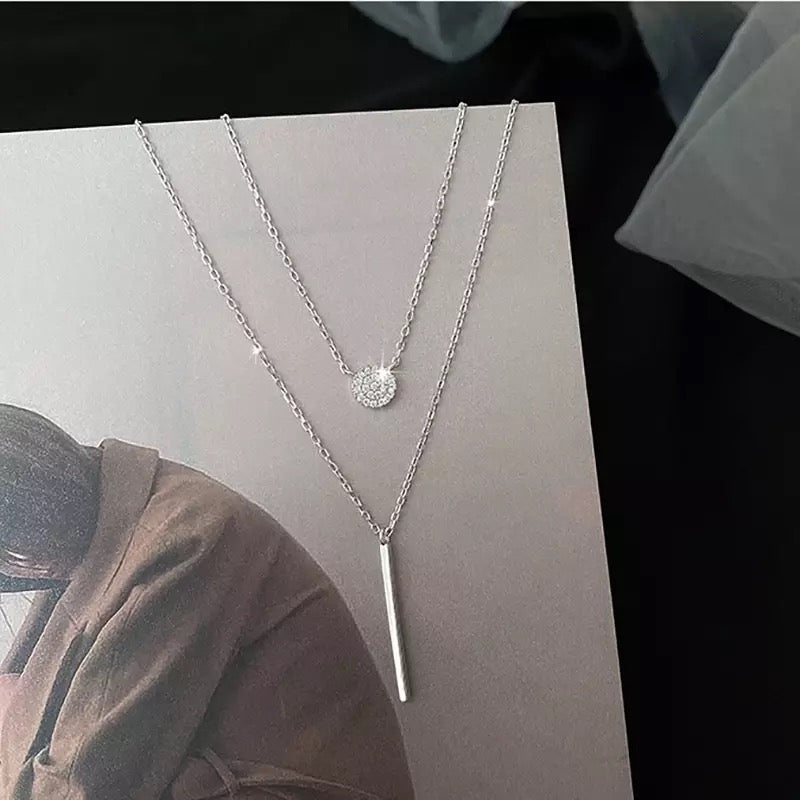 Circle Line Silver Necklace - RawaJewels
