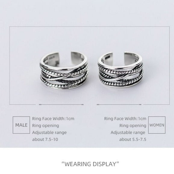 Vintage Layered Line Ring