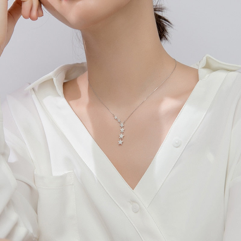 Twinkle Stars Y-Shape Necklace