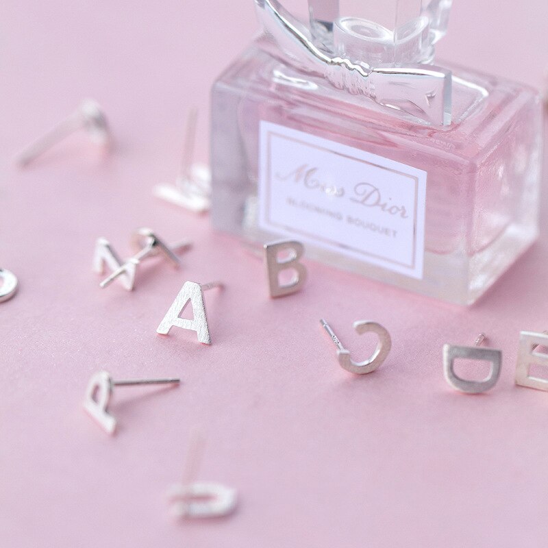 A-Z Letter Stud Earrings - RawaJewels