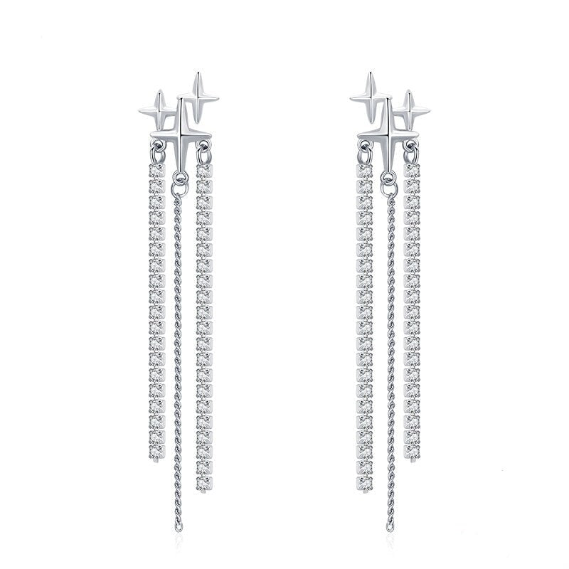 Star Tassel Drop Earrings - RawaJewels
