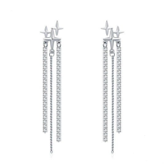 Star Tassel Drop Earrings - RawaJewels