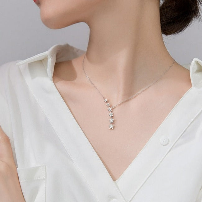 Twinkle Stars Y-Shape Necklace