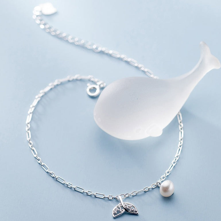 Mermaid Tail With Charms Anklet - RawaJewels
