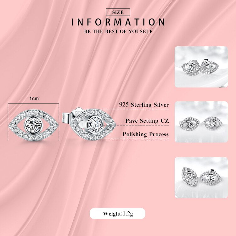 Clear Eyes Lucky Stud Earrings