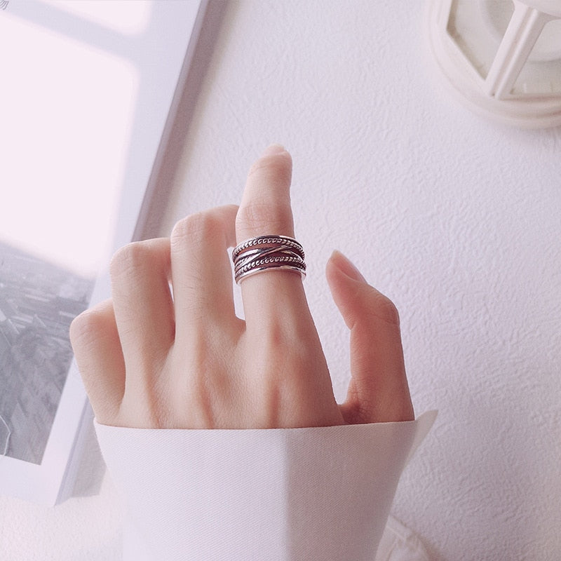 Vintage Layered Line Ring