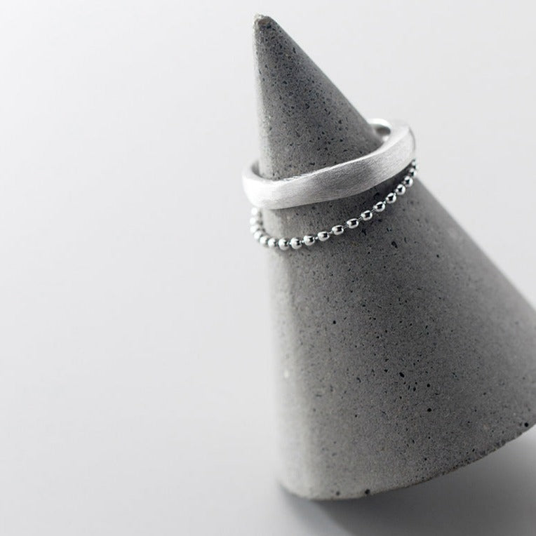 Line Chain Double Circle Ring