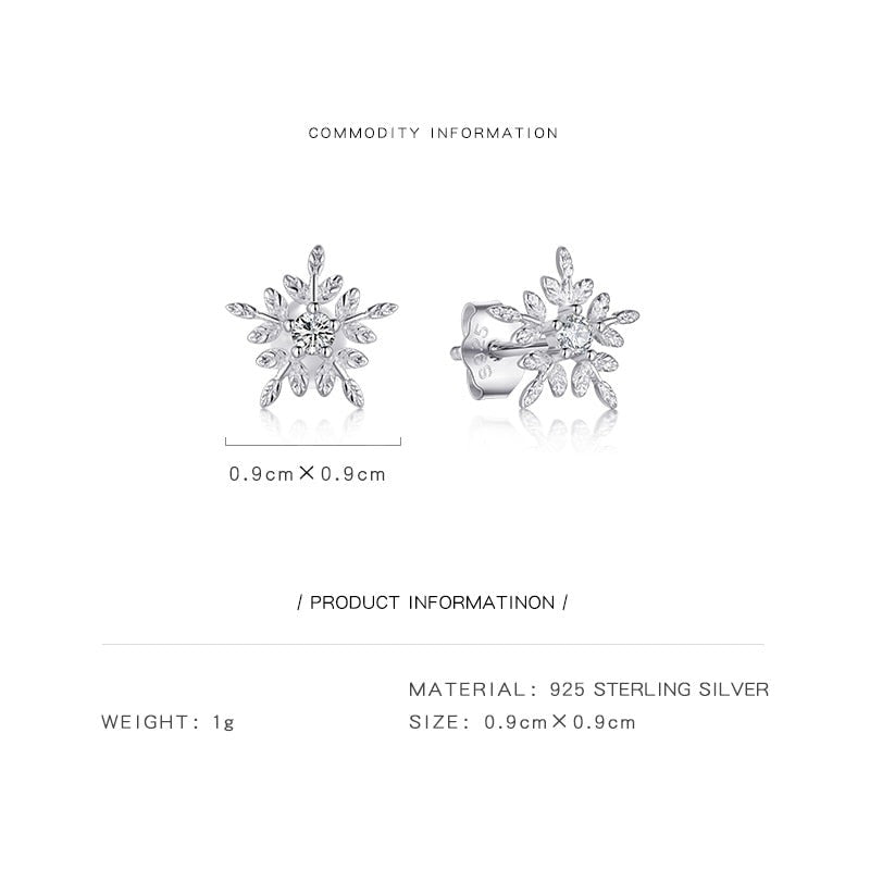 Snowflake Stud Earrings