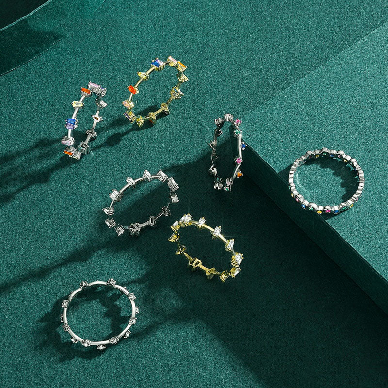 12 Style Authentic Colorful Ring